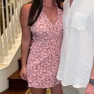 Le Lis Pink Floral Set - Shirt and Skort - Size L